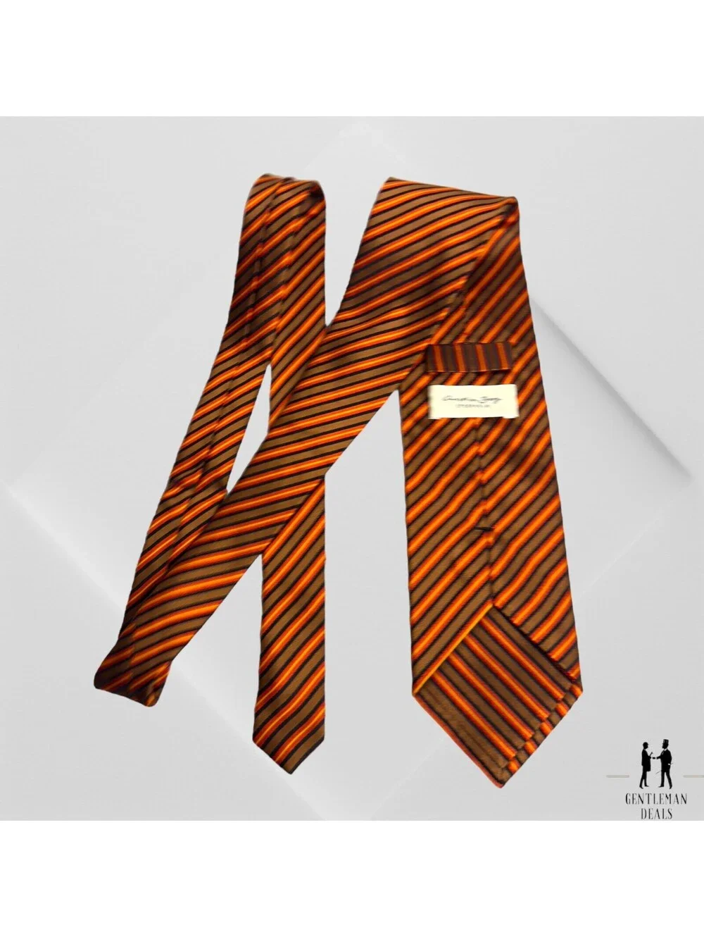 Christian Berg Stockholm Pure Silk Tie Striped Regimental Diagonal 59 x 3.5